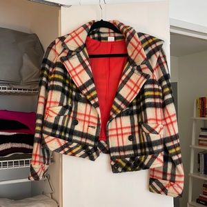 Vintage fleece cropped jacket - size S, barely worn!